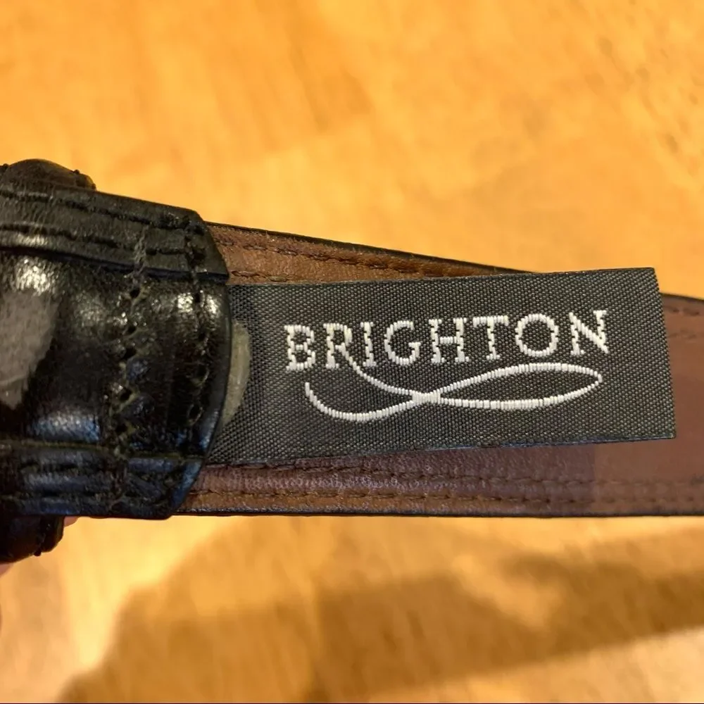 Brighton‎ Black Leather Belt 44